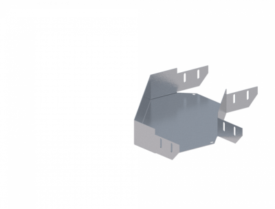 Лоток угловой горизонтальный ЛМс-90Г 200х65-1,2ц УТ1,5