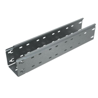 Лоток листовой перфорированный 300х100 L3000 сталь 0.8мм “БЫСТРЫЙ МОНТАЖ ПЛЮС” LPplus100-300-0.8-3000 оцинк. КМ PL0277