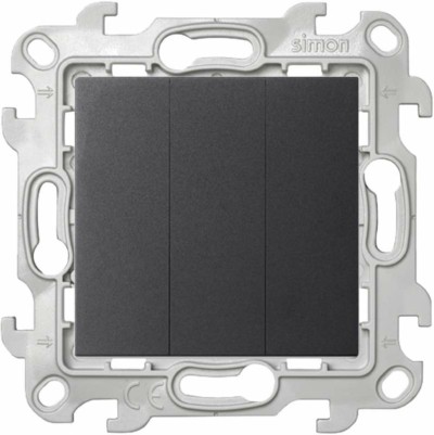 Выключатель 3кл. 1п 2мод. СП Simon 24 10А IP20 механизм графит Simon 2450391-038