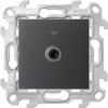 Розетка телевизионная одиночная ТВ СП Simon24 IP20 механизм графит Simon 2450477-038