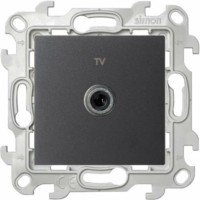 Розетка телевизионная одиночная ТВ СП Simon24 IP20 механизм графит Simon 2450477-038