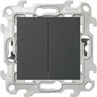 Выключатель 2кл. 1п 2мод. СП Simon 24 Push&Go 10А IP20 механизм графит Simon 2420398-038