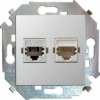 Розетка ПК 2-м СП Simon15 RJ45 кат.5E Systimax механизм бел. Simon 1591593-030