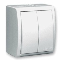Выключатель 2кл. ОП Simon 15 Aqua 10А IP54 винт. зажим бел. Simon 1594398-030