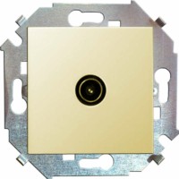 Розетка телевизионная одиночная ТВ СП Simon15 винт. зажим механизм сл. кость Simon 1591475-031