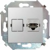 Розетка ПК СП Simon15 RJ45 кат.5E Systimax механизм бел. Simon 1591598-030