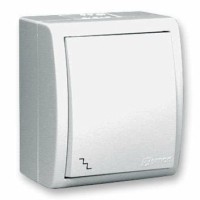 Переключатель 1кл. ОП проходной Simon 15 Aqua 10А IP54 винт. зажим бел. Simon 1594201-030