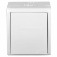 Выключатель 1кл. ОП Simon 15 Aqua 10А IP54 винт. зажим бел. Simon 1594101-030