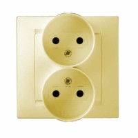 Розетка 2-м СП Simon15 16А IP20 250В винт. клеммы сл. кость Simon 1590457-031