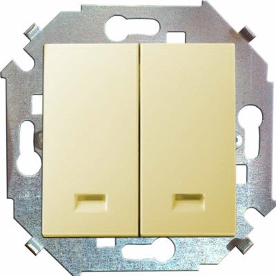 Выключатель 2кл. СП Simon 15 16А IP20 с инд. винт. зажим механизм сл.кость Simon 1591392-031