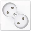 Розетка 2-м СП Simon24 16А IP20 2х2P без защ. шторок механизм бел. Simon 2450457-030