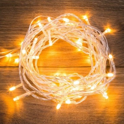 Гирлянда светодиодная “Твинкл Лайт” 4м 25LED тепл. бел. 7.4Вт IP20 провод ПВХ прозр. Neon-Night 303-166