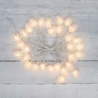 Гирлянда светодиодная “Шишки” 5м 30LED тепл. бел. 1.8Вт IP20 с контроллером 8 режимов провод ПВХ прозр. Neon-Night 303-069