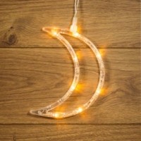 Фигура светодиодная “Месяц” 185х145х10мм 8LED тепл. бел. 1Вт 4.5В IP20 на присоске с подвесом элементы питания 3хAAA (в компл.) Neon-Night 501-014