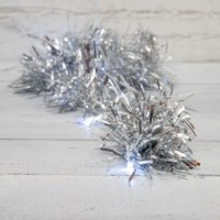 Гирлянда светодиодная “Мишура серебряная ” 1.5м 10LED бел. 0.1Вт IP20 провод ПВХ прозр. элементы питания 2хAA (не в компл.) Neon-Night 304-011