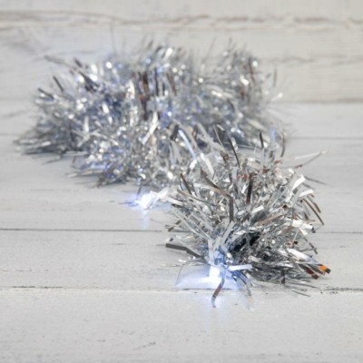 Гирлянда светодиодная “Мишура серебряная ” 1.5м 10LED бел. 0.1Вт IP20 провод ПВХ прозр. элементы питания 2хAA (не в компл.) Neon-Night 304-011