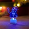 Фигура светодиодная “Снеговик с подарком 2D” 1LED RGB 1.5Вт IP20 на подставке элементы питания 3хAG13(LR44) (в компл.) Neon-Night 501-054