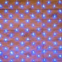 Гирлянда светодиодная “Сеть” 1.8х1.5м 180LED син. 15Вт IP20 провод ПВХ прозр. Neon-Night 215-133
