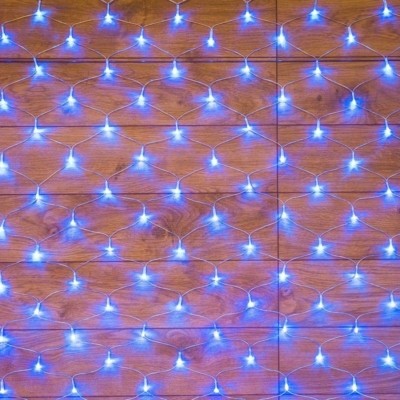 Гирлянда светодиодная “Сеть” 1.8х1.5м 180LED син. 15Вт IP20 провод ПВХ прозр. Neon-Night 215-133