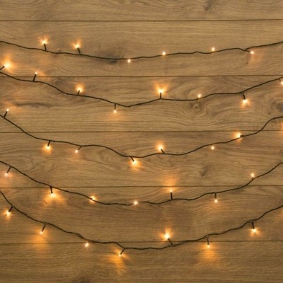 Гирлянда светодиодная “Твинкл Лайт” 4м 25LED тепл. бел. 2Вт 230В IP20 с контроллером 8 режимов провод ПВХ темн. зел. Neon-Night 303-016