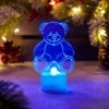Фигура светодиодная “Мишка 2D” 1LED RGB 1.5Вт IP20 на подставке элементы питания 3хAG13(LR44) (в компл.) Neon-Night 501-047