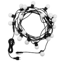 Гирлянда светодиодная “Лофт” 20 матов. ламп х 5LED IP44 уличная влагостойкая провод каучук черн. Neon-Night 331-356