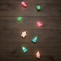 Гирлянда светодиодная “Новый год” 1.5м 10LED тепл. бел. 0.1Вт IP20 провод ПВХ прозр. элементы питания 2хAA (не в компл.) Neon-Night 303-081