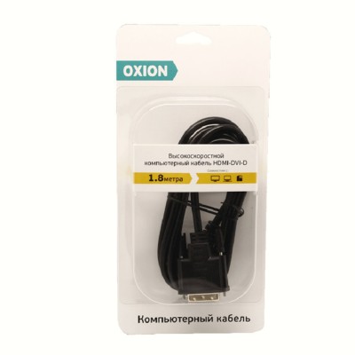 Кабель HDMI(m)- DVI-D(m),1.8 м Oxion — изображение 2