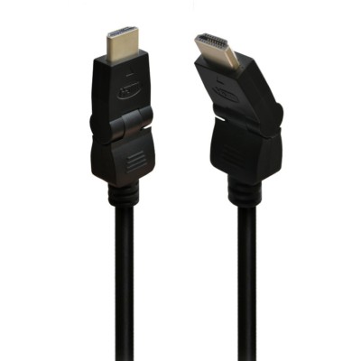 Кабель HDMI(M)-HDMI(M) 1m,вращающийся коннектор 180⁰ версия 1.4 серия Эконом (140) Oxion