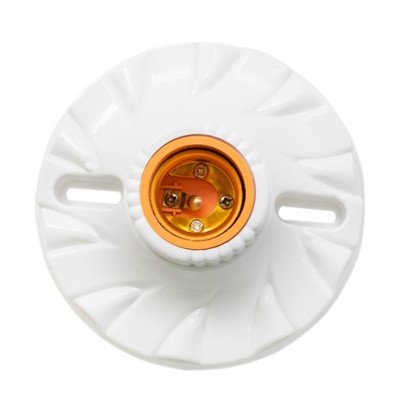 Патрон-стойка E27 белый прямой Oxion LB-009WH-E27 — изображение 2