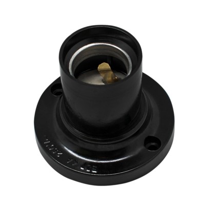 Патрон-стойка Е27 чёрный прямой Oxion BH-005BK-E27