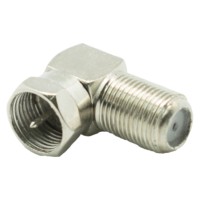 Переходник F штекер-F гнездо металлический угловой пакет 100 шт. Oxion