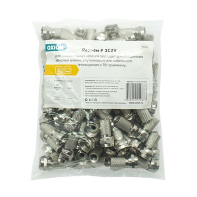 Разъём F 3C2V, пакет 100 шт. Oxion — изображение 2