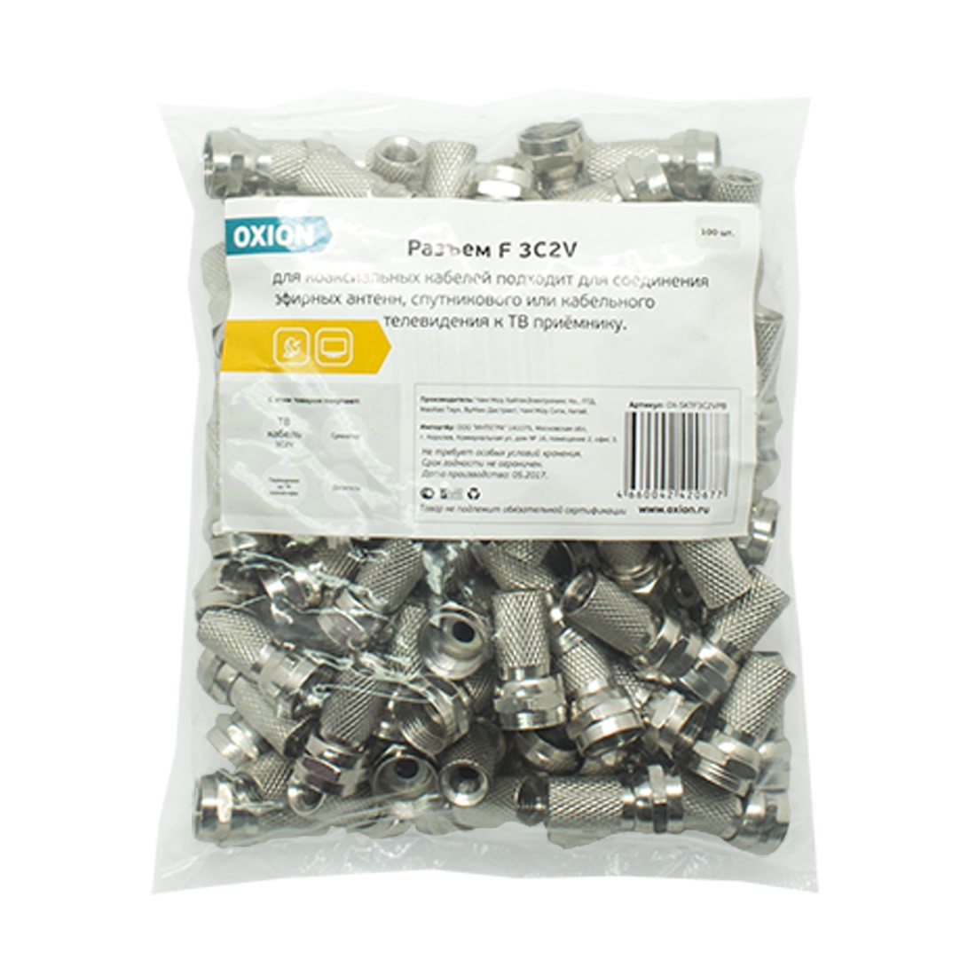 Разъём F 3C2V, пакет 100 шт. Oxion — изображение 2
