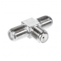 Тройник 3 F гнезда металлический Т-образный пакет 100 шт Oxion OX-SKT3FPB