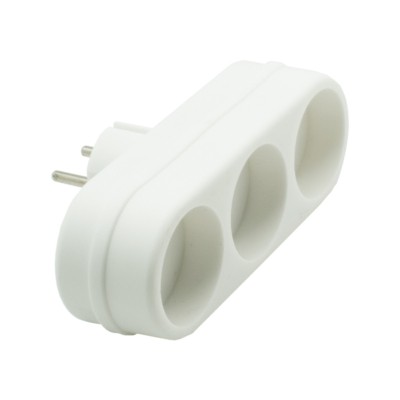 Разветвитель сетевой 3 гнезда Oxion Comfort OX-ACADP3X16WGWH