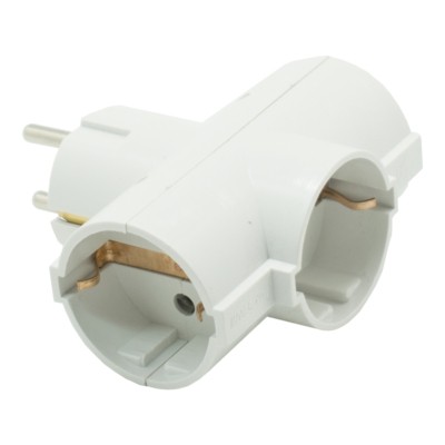 Разветвитель сетевой 3 гнезда с/з Oxion Comfort OX-ACADP3X16WH