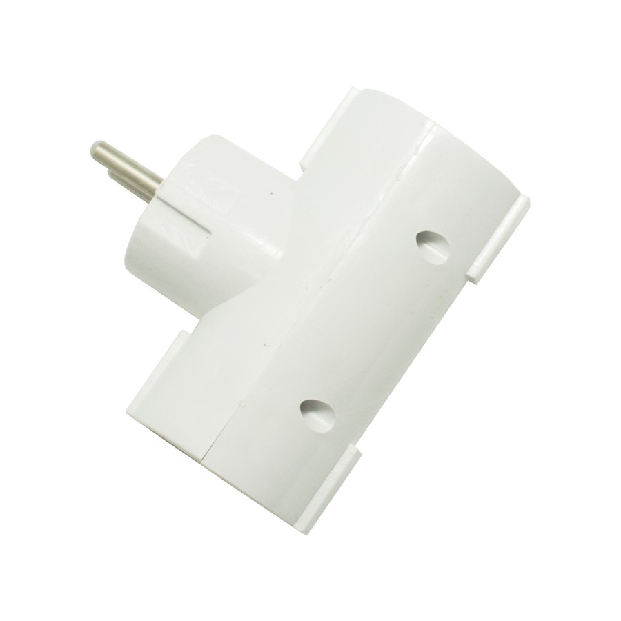 Разветвитель сетевой 2 гнезда Oxion Comfort OX-ACADP2X16.1X16WH