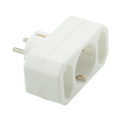 Разветвитель сетевой 3 гнезда Oxion Comfort OX-ACADP2X2.5.1X16WH