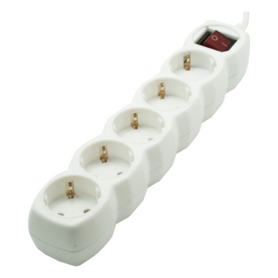 Удлинитель сетевой 5-м 1.5м с выкл. Oxion Pod OX-SPR5S1.5MWH