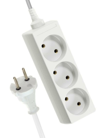 Удлинитель сетевой 3х5м б/з 16А IP20 ПВС 2х1 Космос YKsm5m-3g(K)