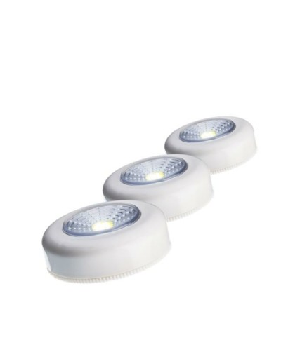 Фонарь подсветка 1ВтCOBLED 3xAAA корпус ABS-пластик самоклеящийся (уп.3шт) Космос KOC304B