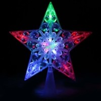 Фигурка “Макушка на елку “Звезда” 10 мигающих светодиодов шнур 2м IP20 Космос KOC_STAR10LED_RGB