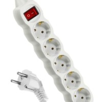 Удлинитель сетевой 5х5м с/з 16А IP20 ПВС 3х1 с выкл. Космос YKsm5m-5g-Z-V(K)