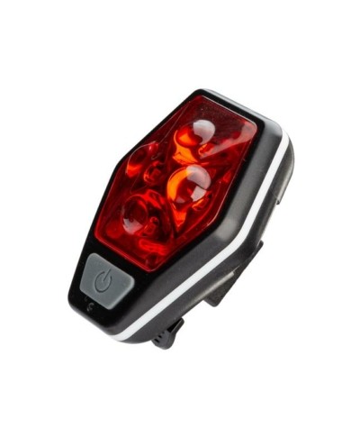 Фонарь велосипедный задний 4REDLED 2xAAA корпус ABS-пластик держатель-крепление зажим на корпусе Космос KOC401B