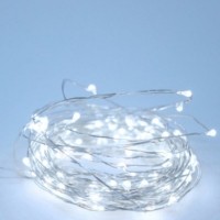 Гирлянда светодиодная “Серебряные нити” 10м 100LED в виде капель 220В с трансформатором Космос