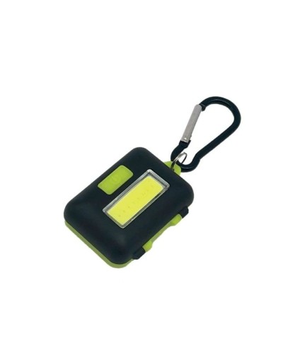 Фонарь брелок кемпинговый походный 2ВтCOBLED 3xAAA корпус ABS-пластик карабин Космос KOC204B
