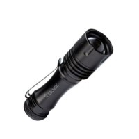 Фонарь ручной 1ВтLED с линзой с зумом 1xAA корпус алюминий зажим для крепления Космос KOS105B