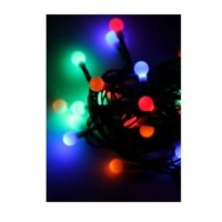 Гирлянда декоративная “Маленькие шарики cherry” 30LED 4.4м (2.9+1.5м) зел. провод IP20 мультиколор Космос