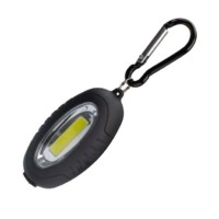 Фонарь брелок 0.5ВтCOBLED 2xCR2032 в комплектe корпус ABS-пластик c каучук напыл магнит карабин Космос KOC201B